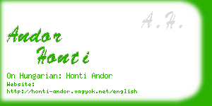 andor honti business card